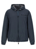 Moncler Grenoble Blaue Shell-Jacke aus Polyamid