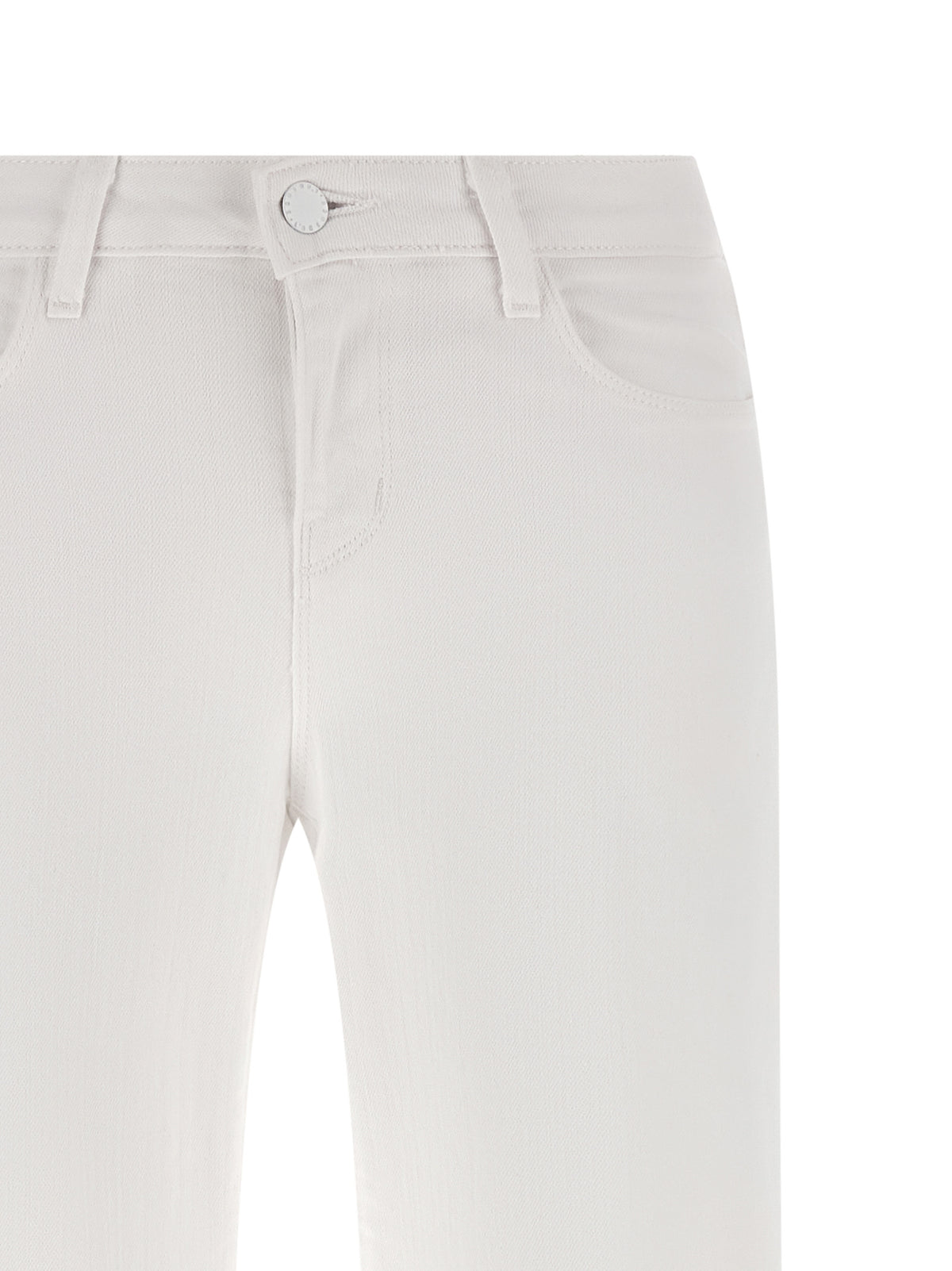 L'Agence Weiße Baumwolljeans im geraden Schnitt