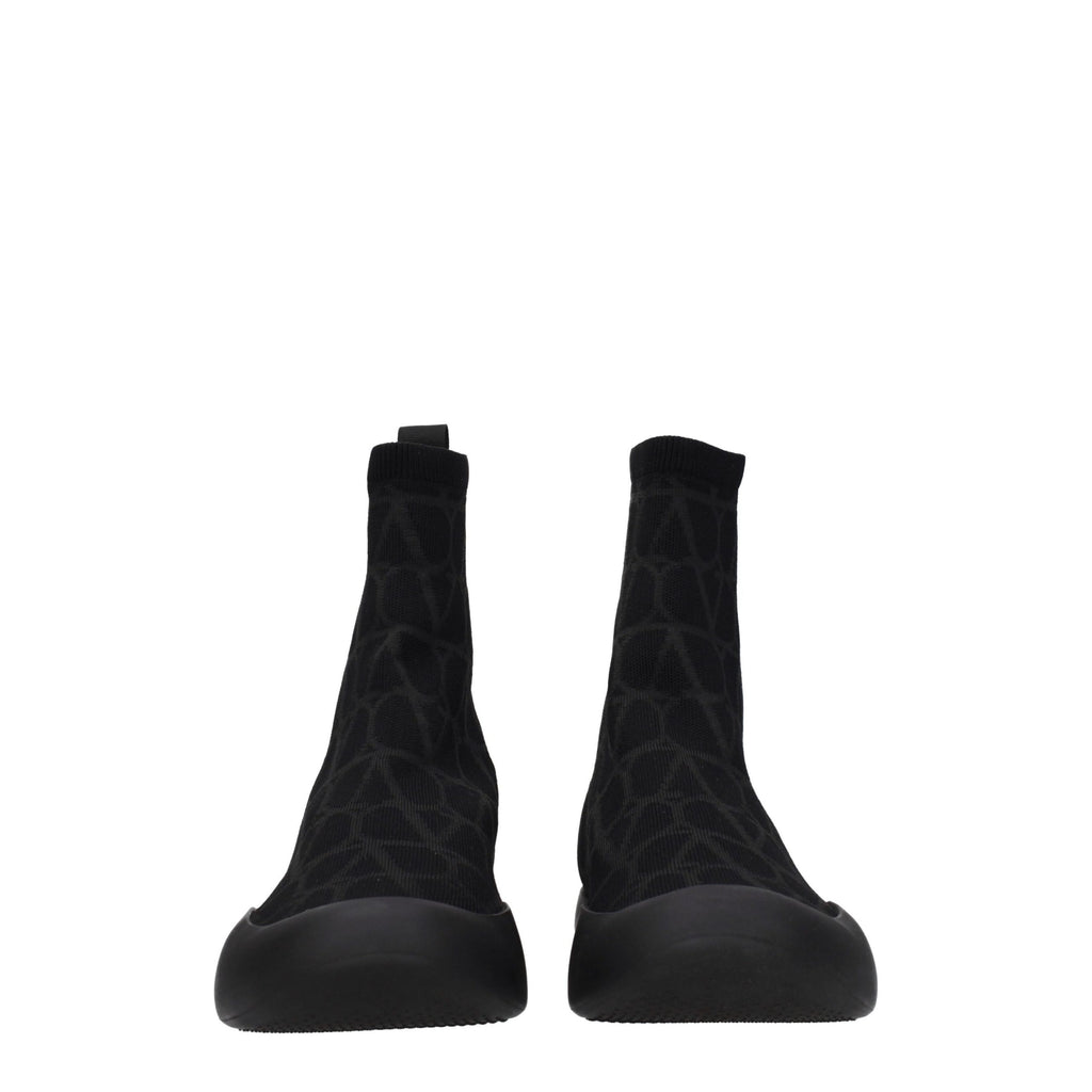 Valentino Garavani Schwarze High-Top-Sneaker aus Stoff