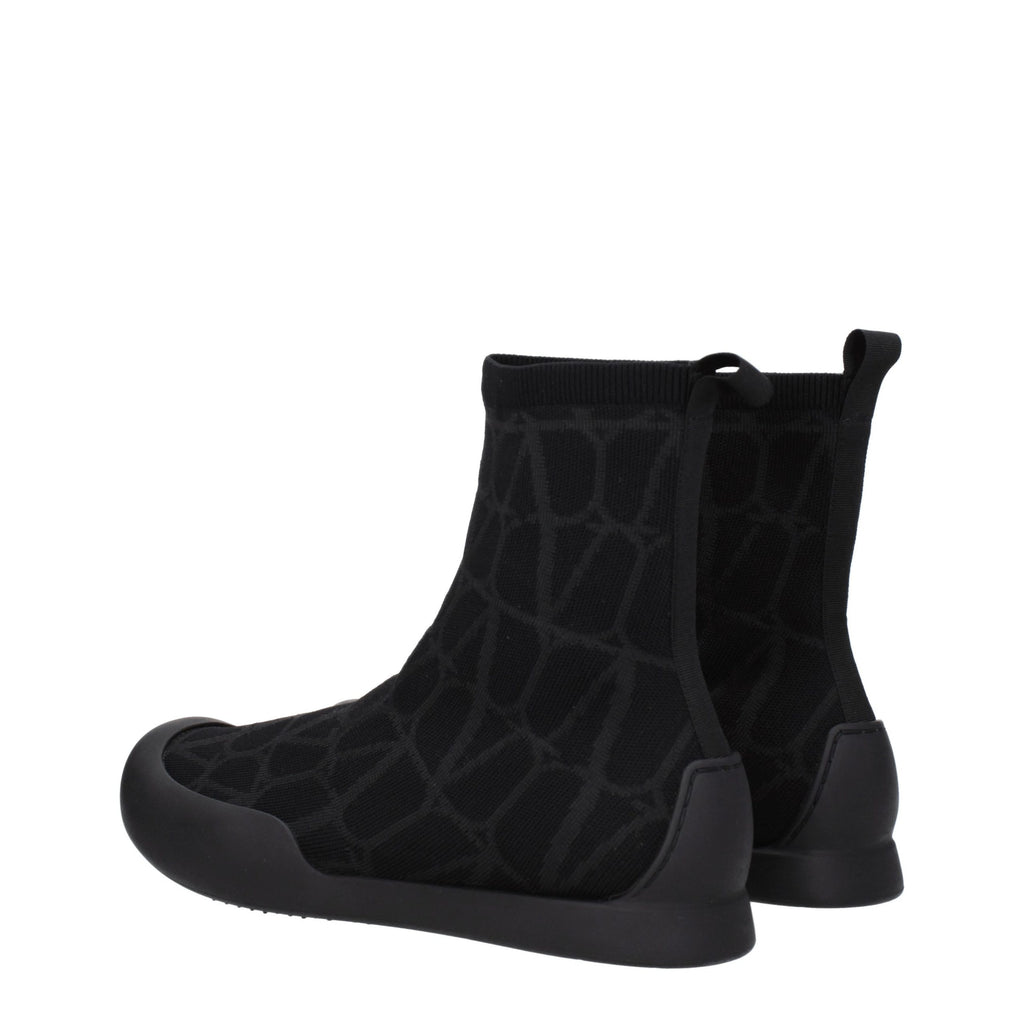 Valentino Garavani Schwarze High-Top-Sneaker aus Stoff