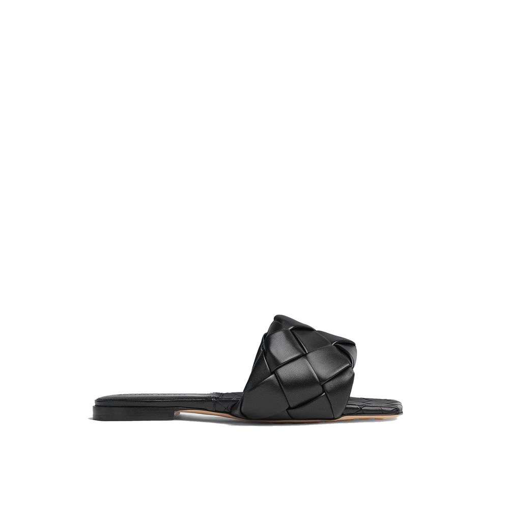 Bottega Veneta Schwarze Lammleder-Sandalen
