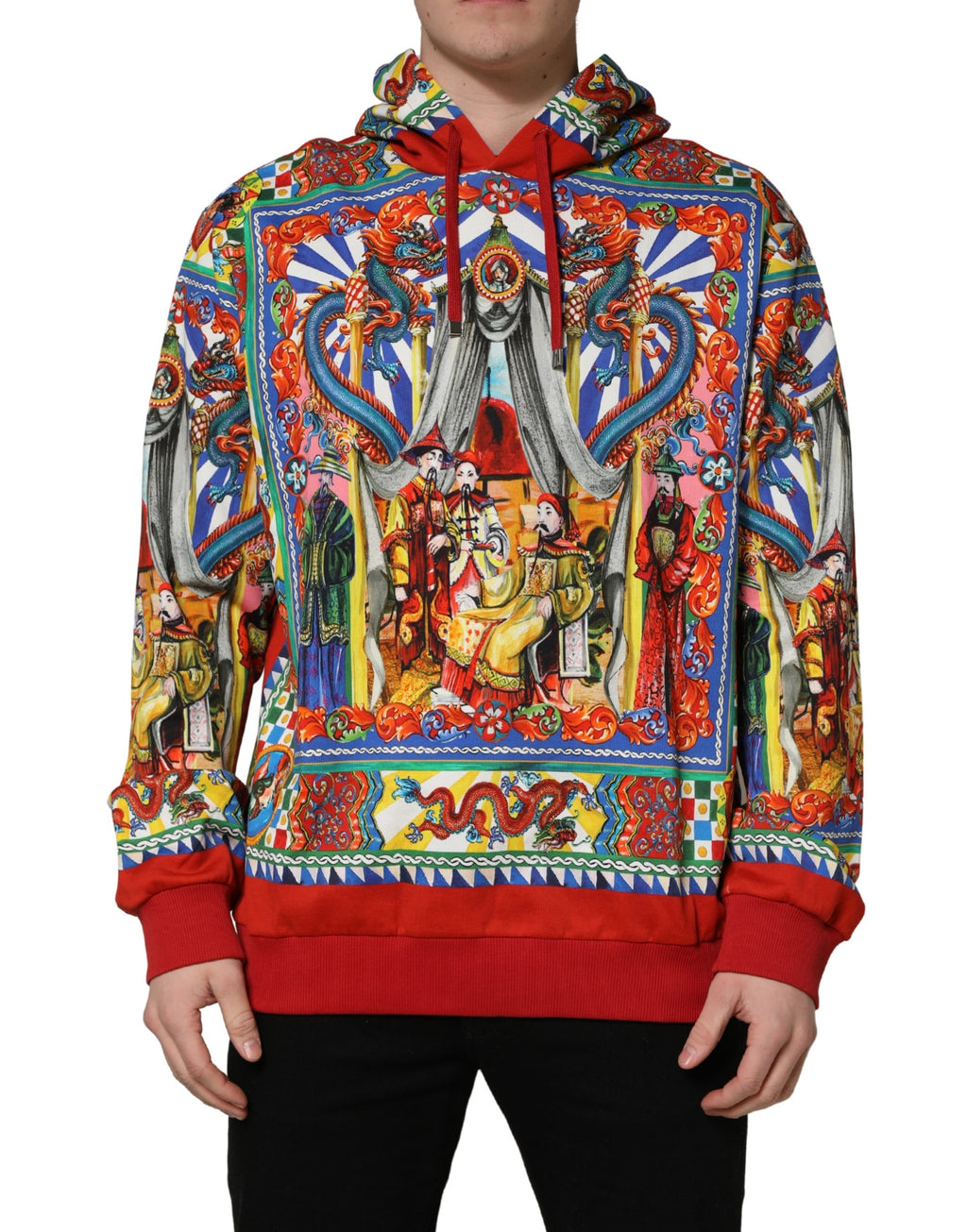 Dolce & Gabbana Mehrfarbiger Glamzilla Kapuzenpullover Herren