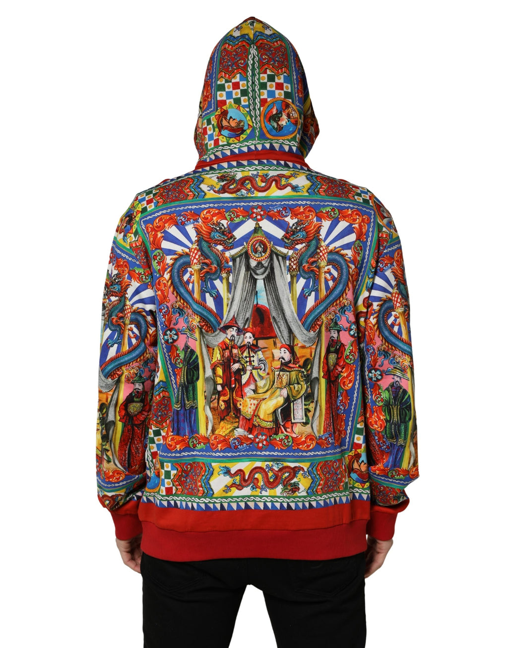 Dolce & Gabbana Mehrfarbiger Glamzilla Kapuzenpullover Herren