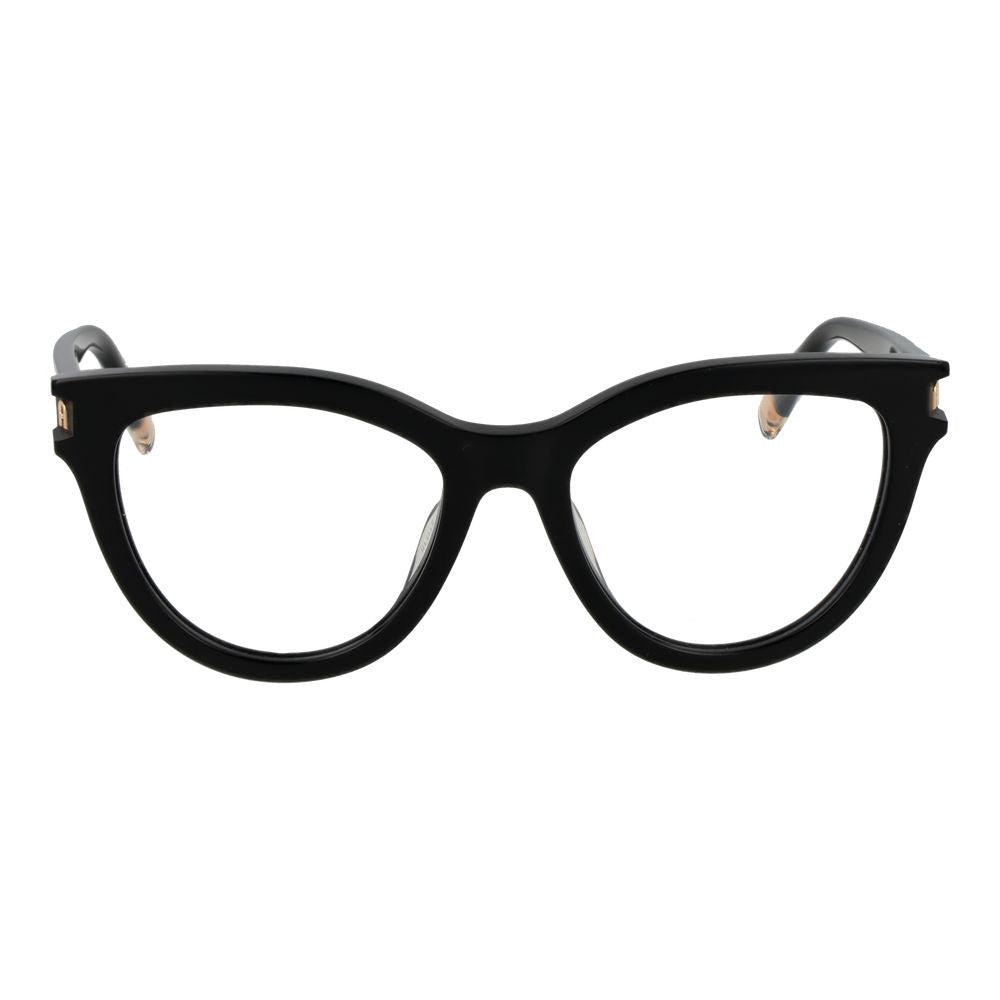 Furla Brille mit schwarzen Cellulose-Acetat-Gestellen