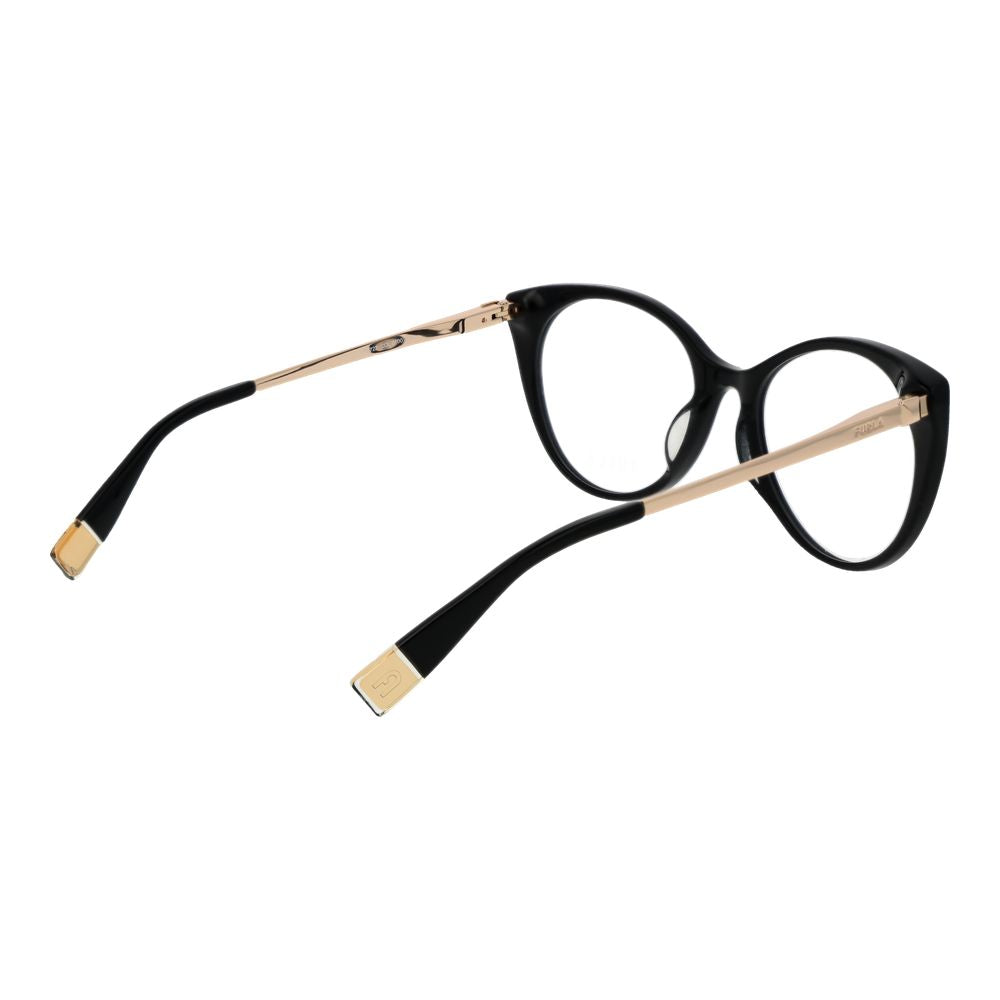 Furla Brille mit schwarzen Cellulose-Acetat-Gestellen