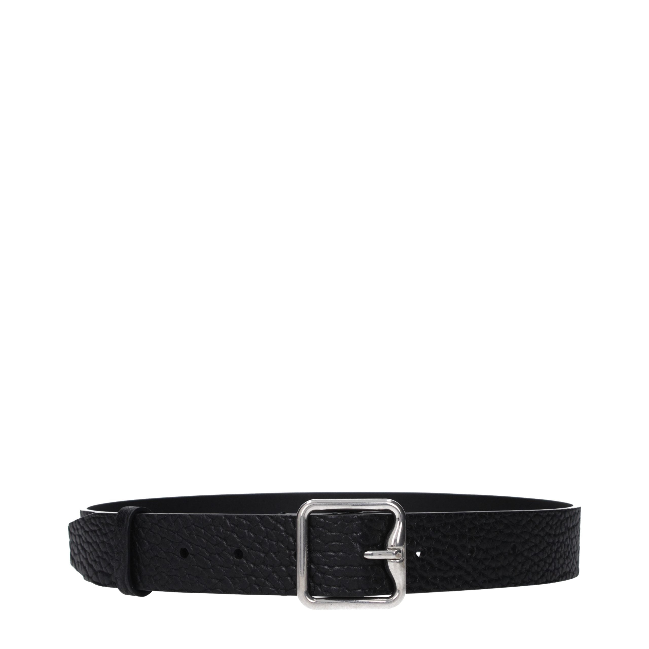 Burberry Schwarzer Ledergürtel Regular