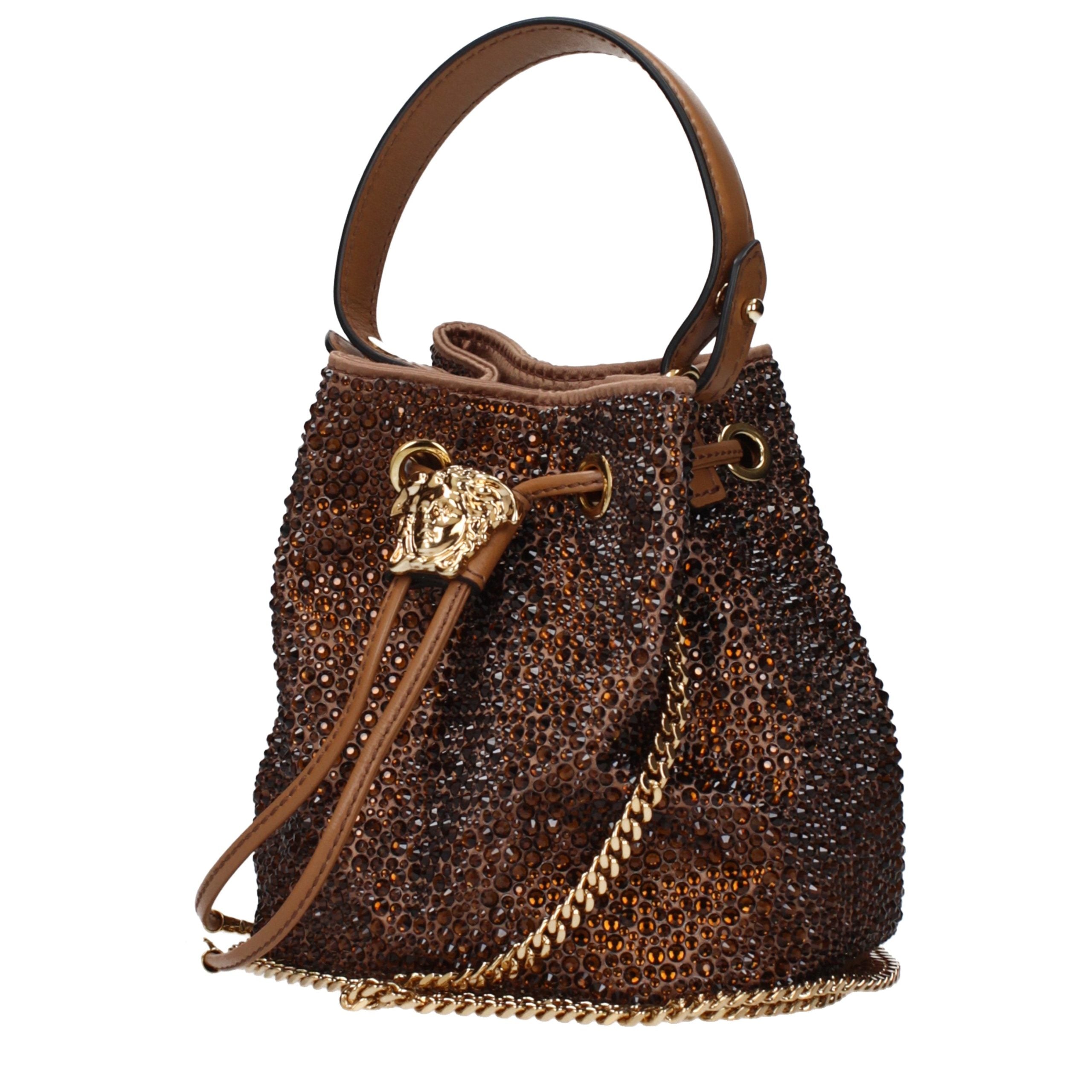 Versace Braune Satin-Handtasche