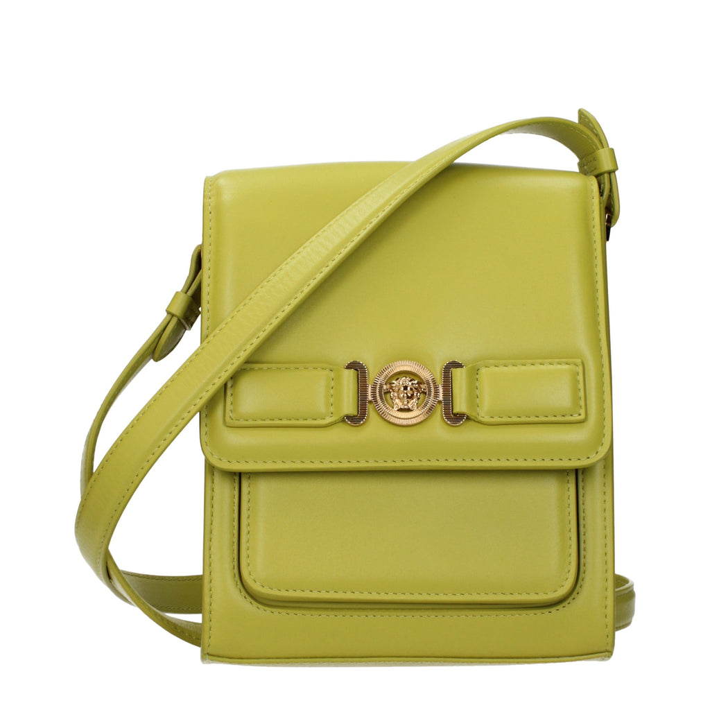 Versace Grüne Leder Crossbody Tasche