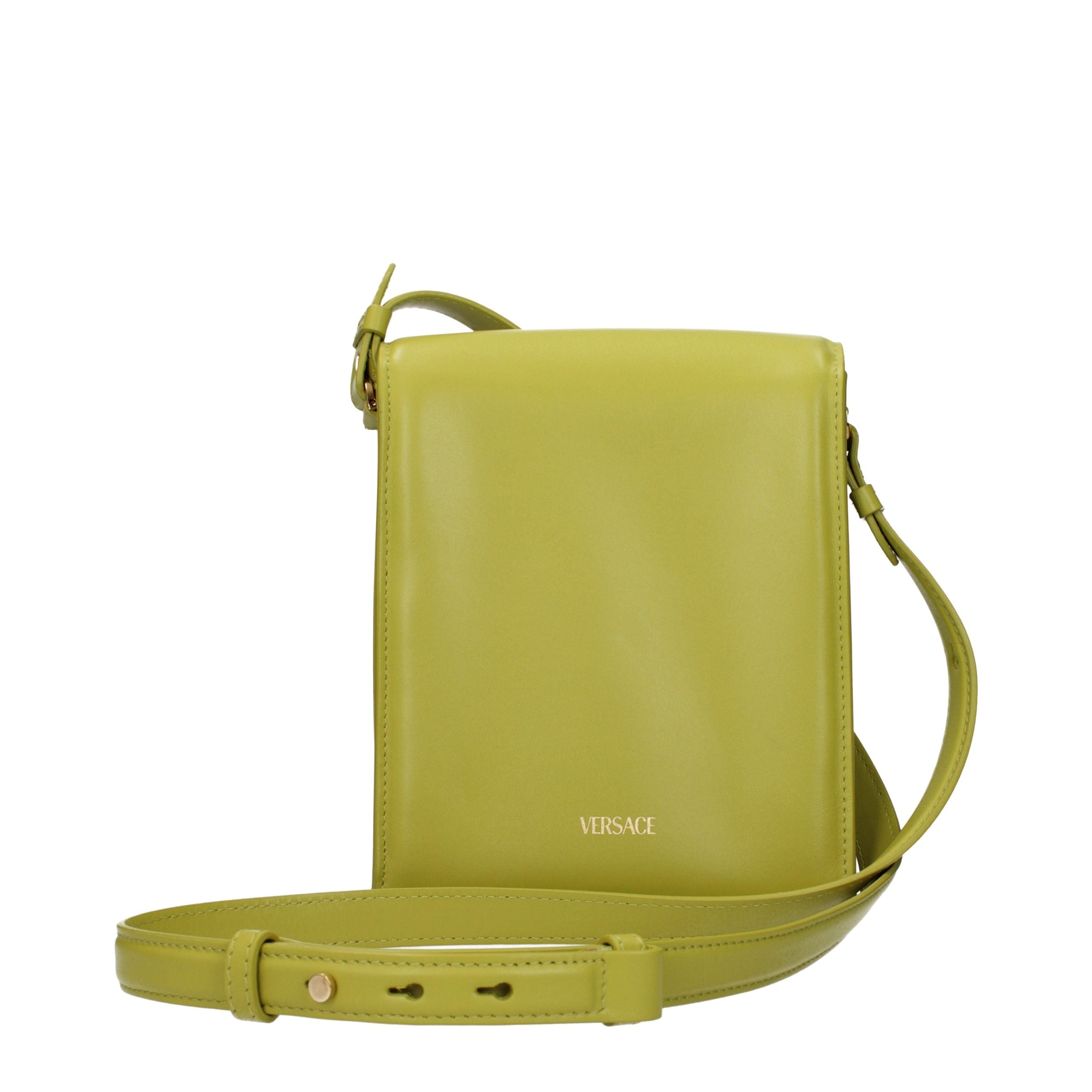 Versace Grüne Leder Crossbody Tasche