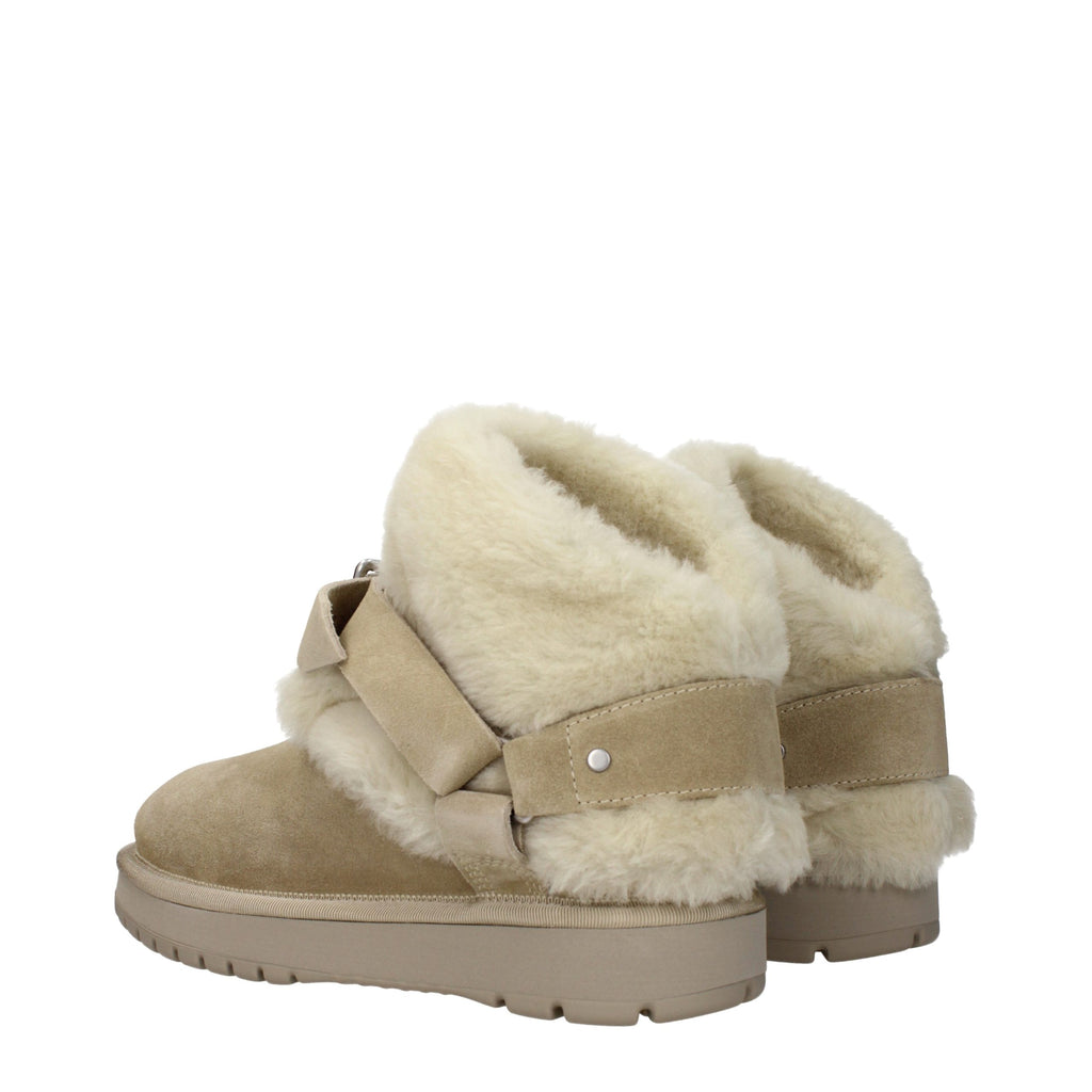 Burberry Grüne Leder-Ankle Boots