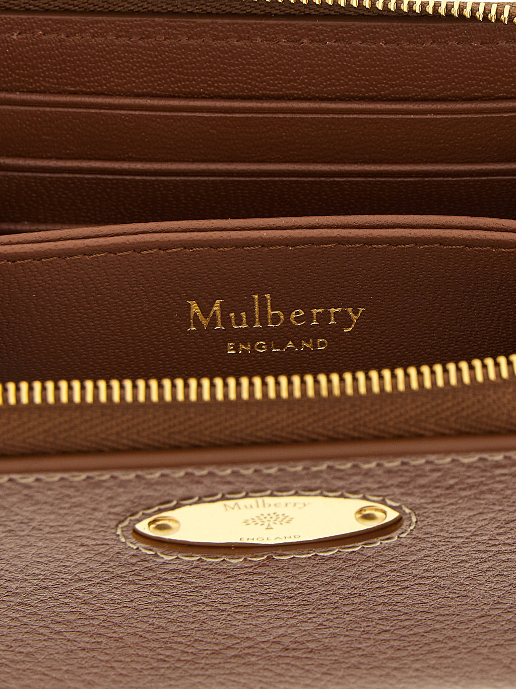 Mulberry Kartenetui aus braunem Rindsleder