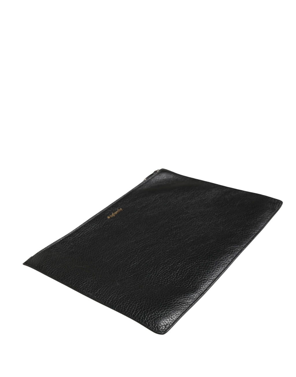 Dolce & Gabbana Schwarze #DGFamily Clutch aus Leder mit Applikationen