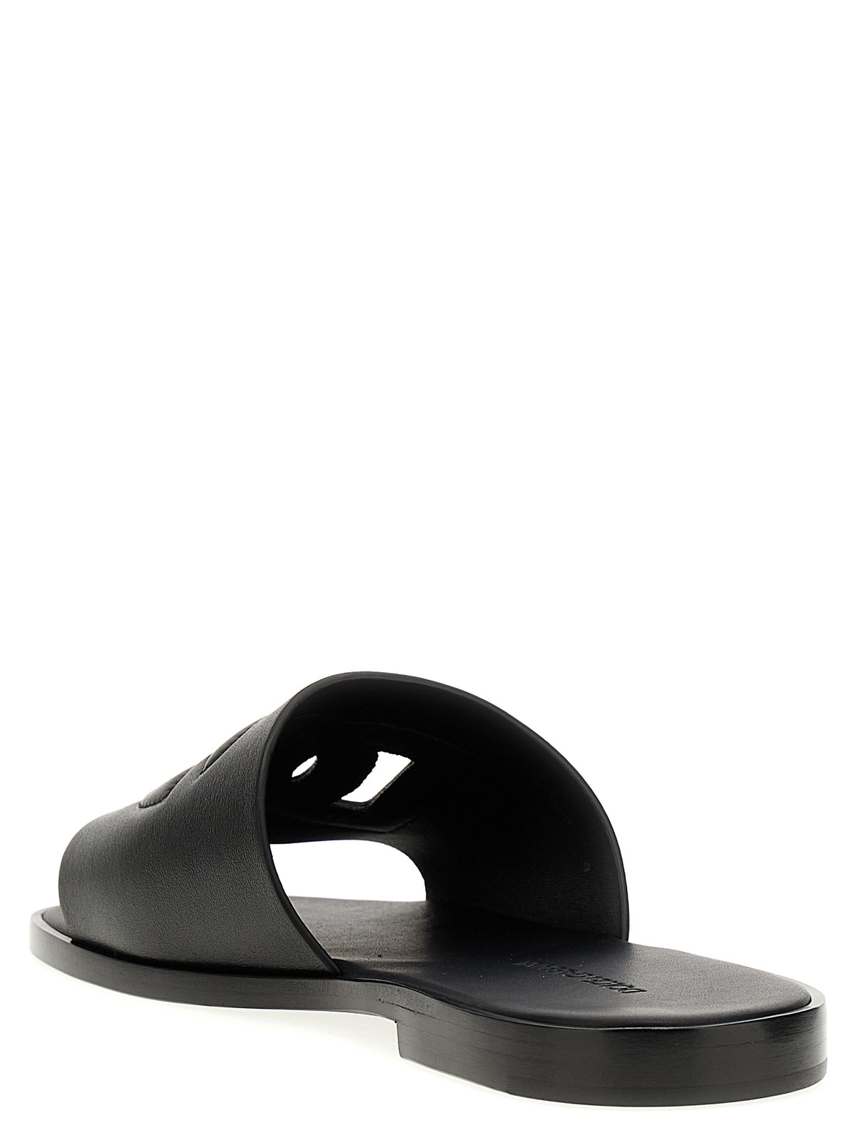 Dolce & Gabbana Schwarze Leder-Slipper