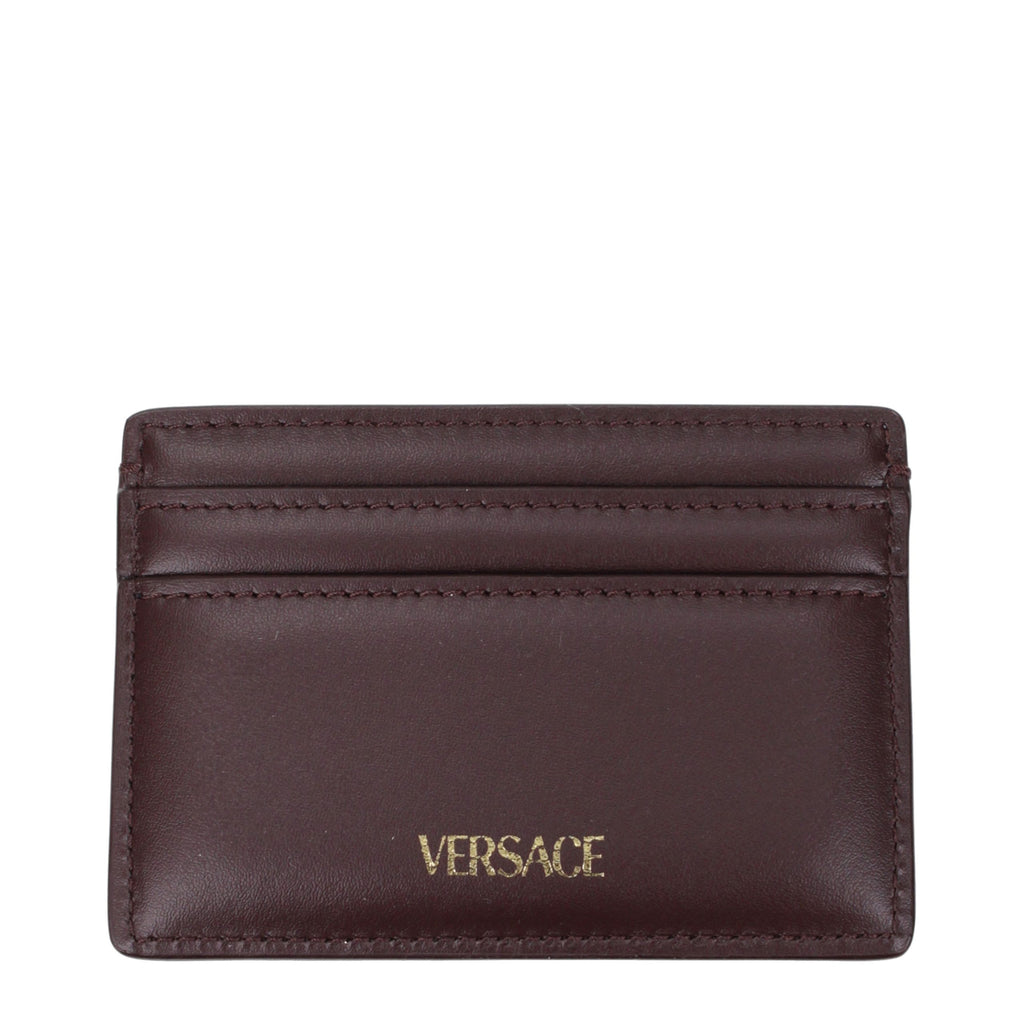 Versace Brauner Leder-Kartenhalter