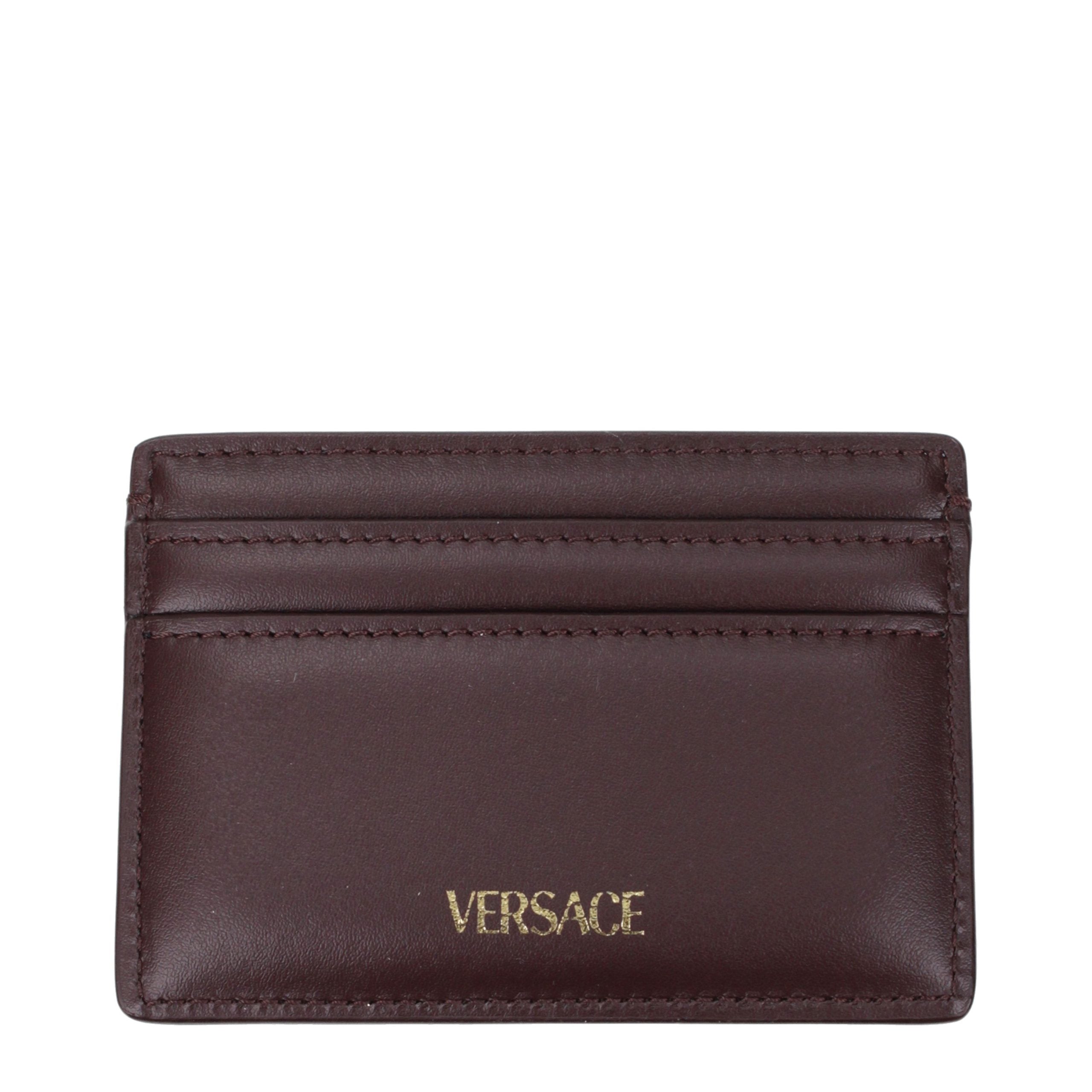 Versace Brauner Leder-Kartenhalter