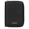 Versace Schwarzes Leder Portemonnaie
