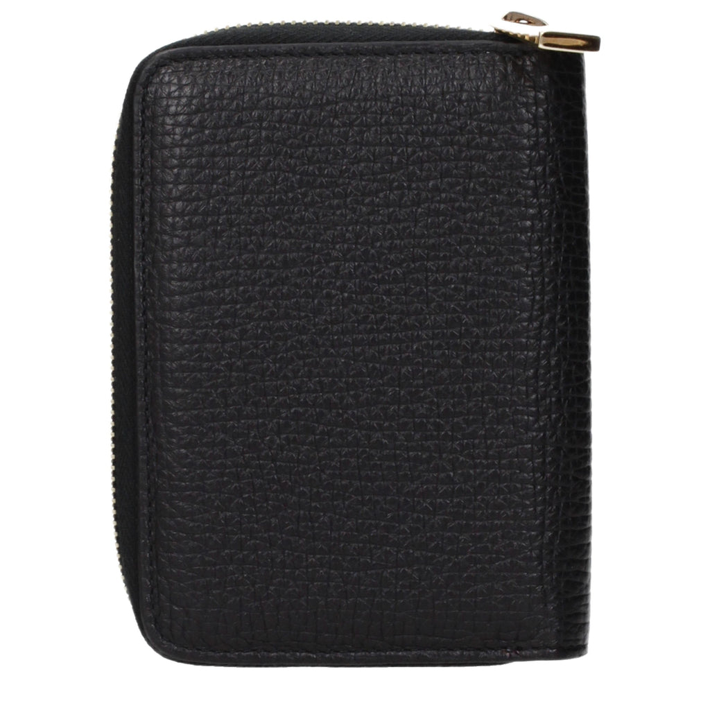 Versace Schwarzes Leder Portemonnaie