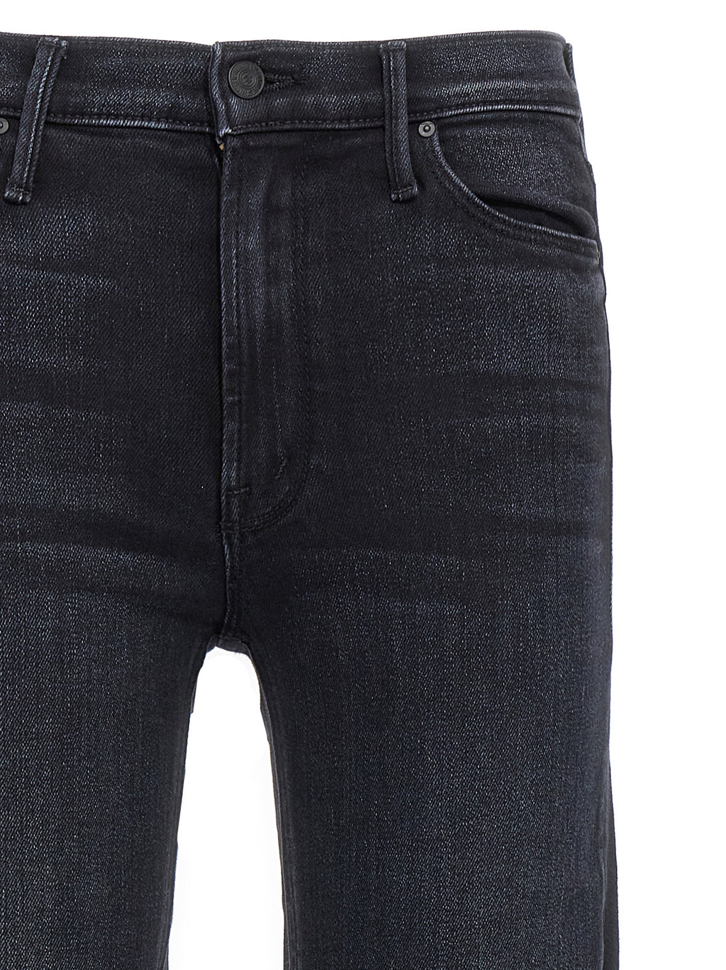 Mother Denim Schwarze Baumwoll-Jeans im Slim Fit
