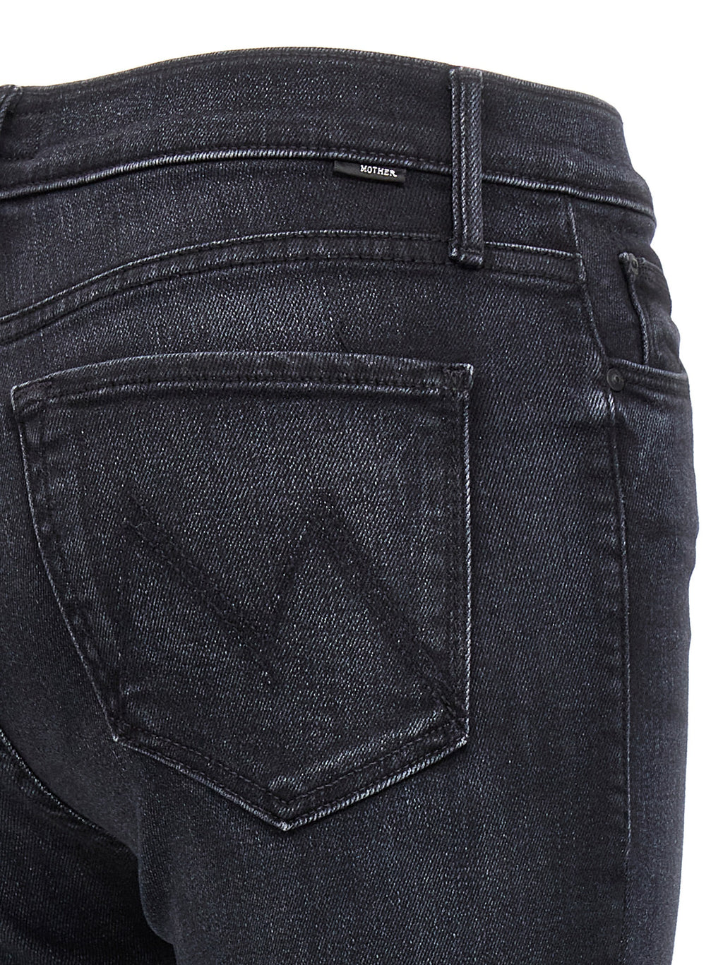 Mother Denim Schwarze Baumwoll-Jeans im Slim Fit