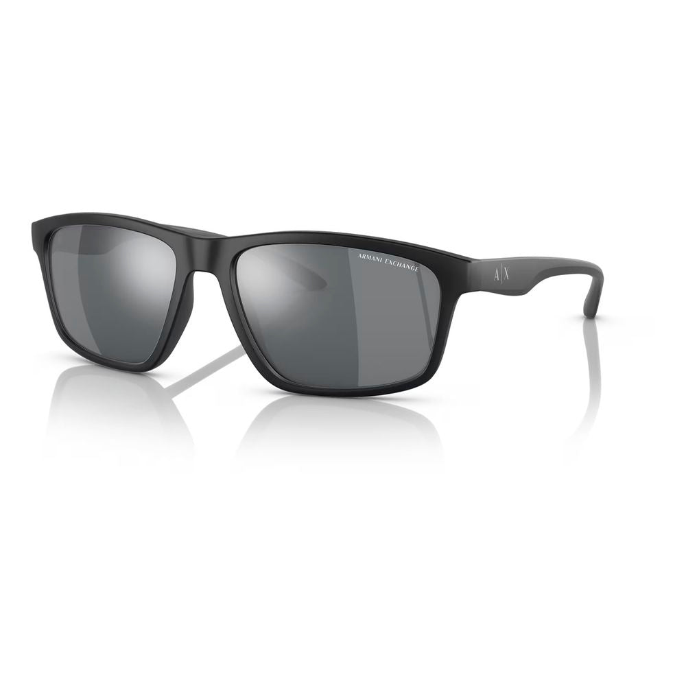 Armani Exchange Schwarze Sonnenbrille aus injected Material