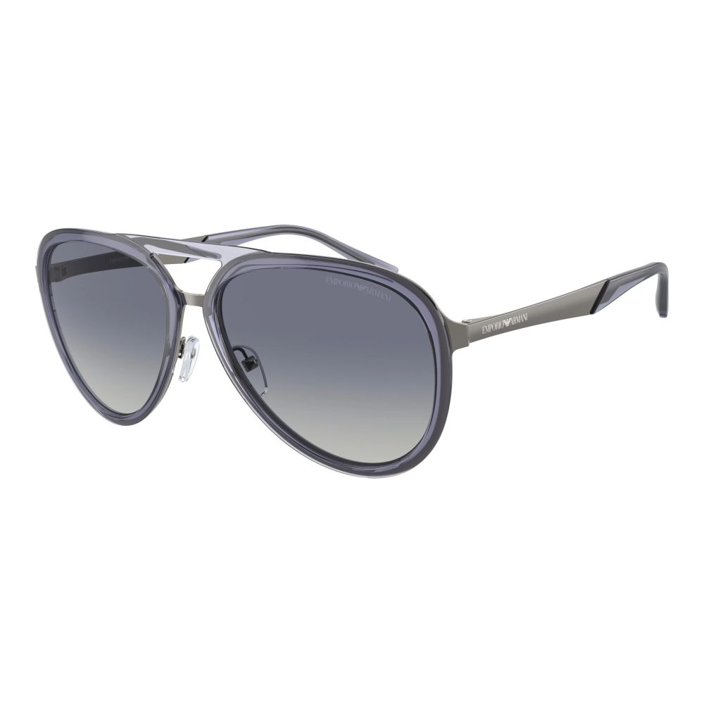 Emporio Armani Blaue Sonnenbrille aus Metall