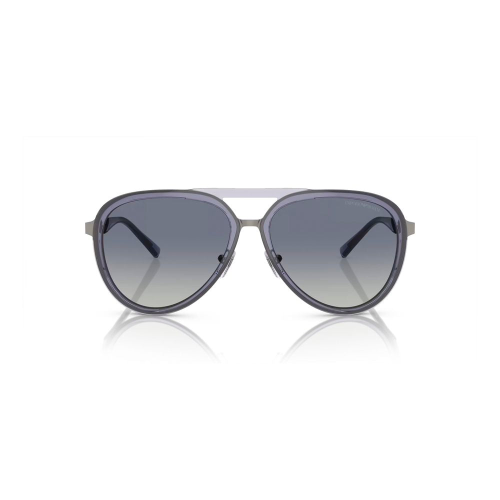 Emporio Armani Blaue Sonnenbrille aus Metall