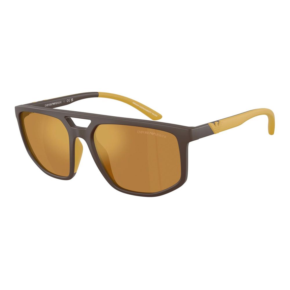 Emporio Armani Braune Spritzguss-Sonnenbrille