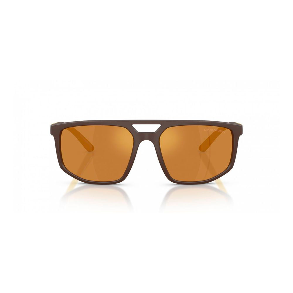Emporio Armani Braune Spritzguss-Sonnenbrille