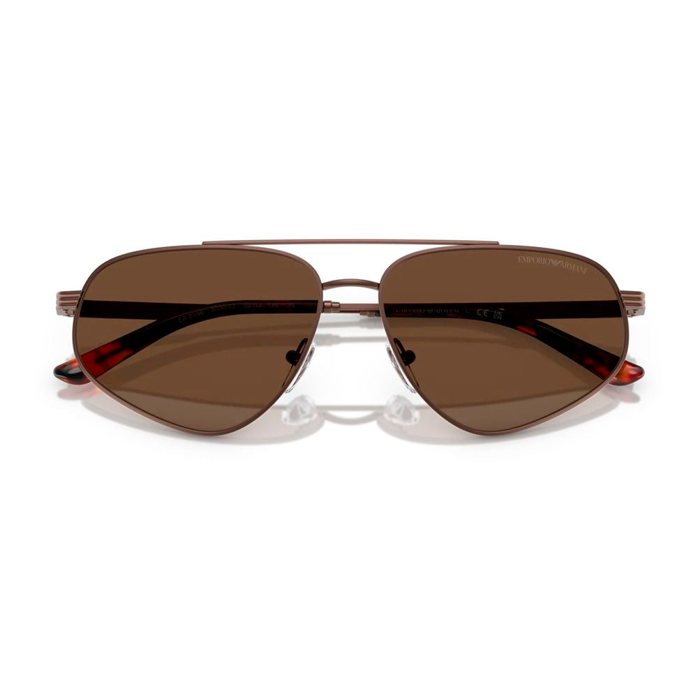 Emporio Armani Braune Sonnenbrille aus Metall