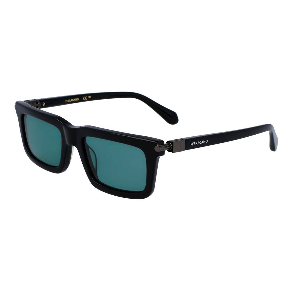 Ferragamo Schwarze Sonnenbrille aus Acetat