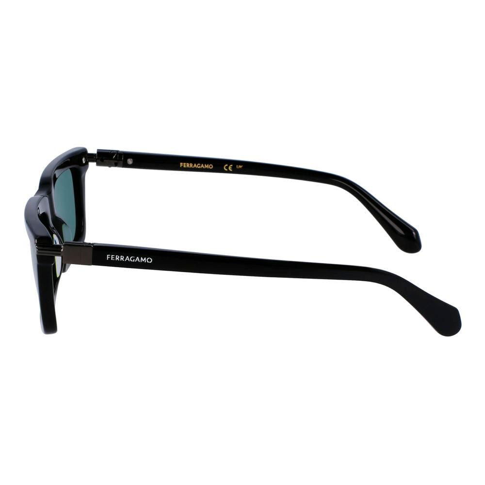 Ferragamo Schwarze Sonnenbrille aus Acetat