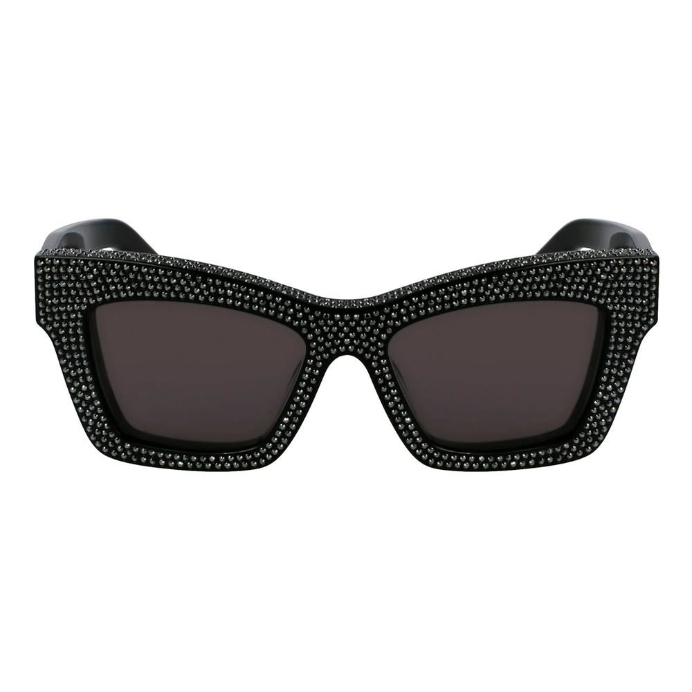 Ferragamo Schwarze Sonnenbrille aus Acetat