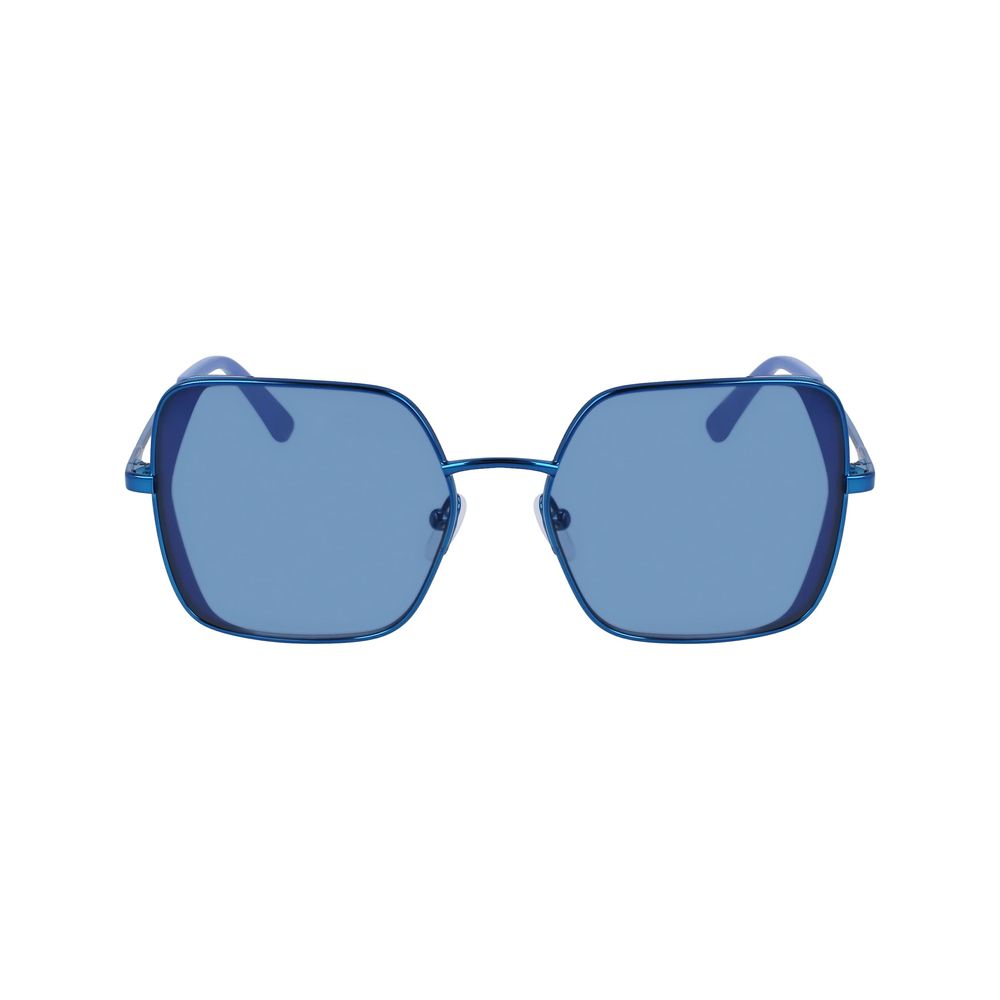 Karl Lagerfeld Blaue Sonnenbrille aus Metall
