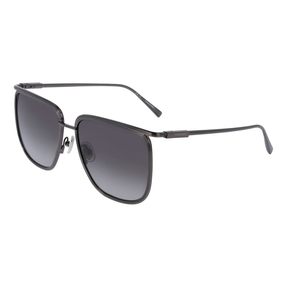 Ferragamo Graue Sonnenbrille aus Metall