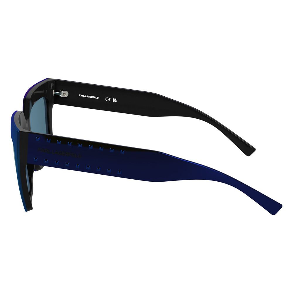 Karl Lagerfeld Sonnenbrille mit blauen Einsätzen