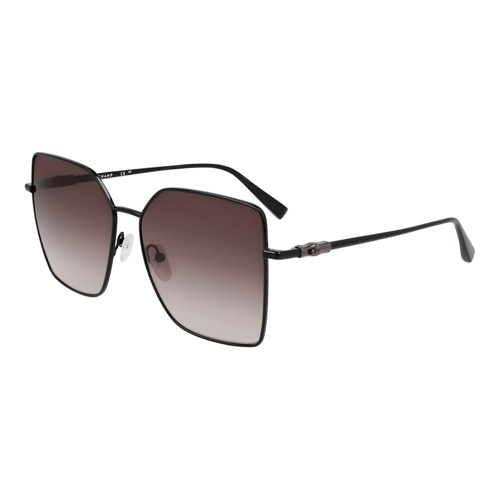 Longchamp Schwarze Sonnenbrille aus Metall