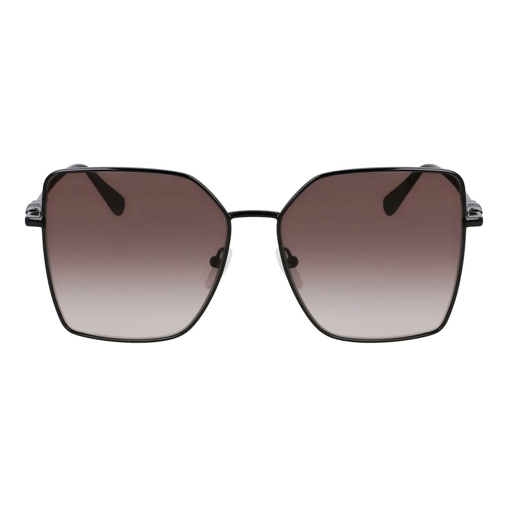 Longchamp Schwarze Sonnenbrille aus Metall