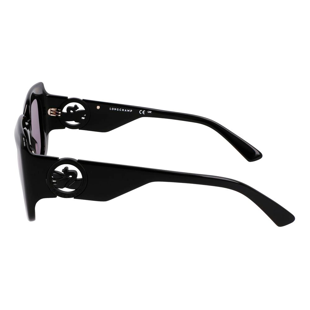 Longchamp Schwarze Sonnenbrille aus Acetat