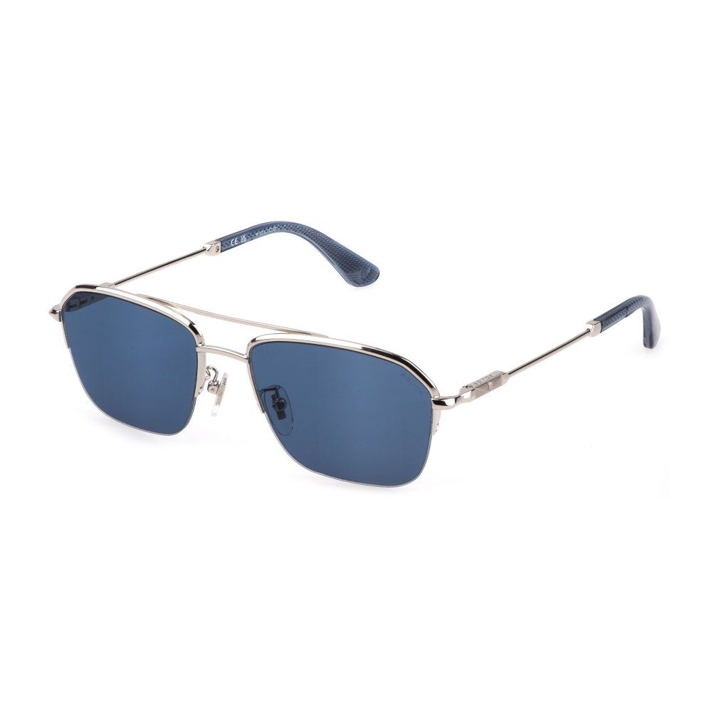 Police Graue Sonnenbrille aus Metall