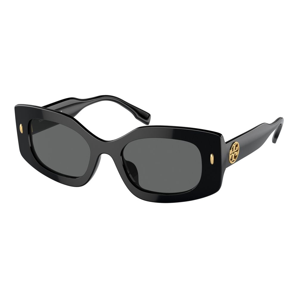 Tory Burch Schwarze Sonnenbrille aus Acetat