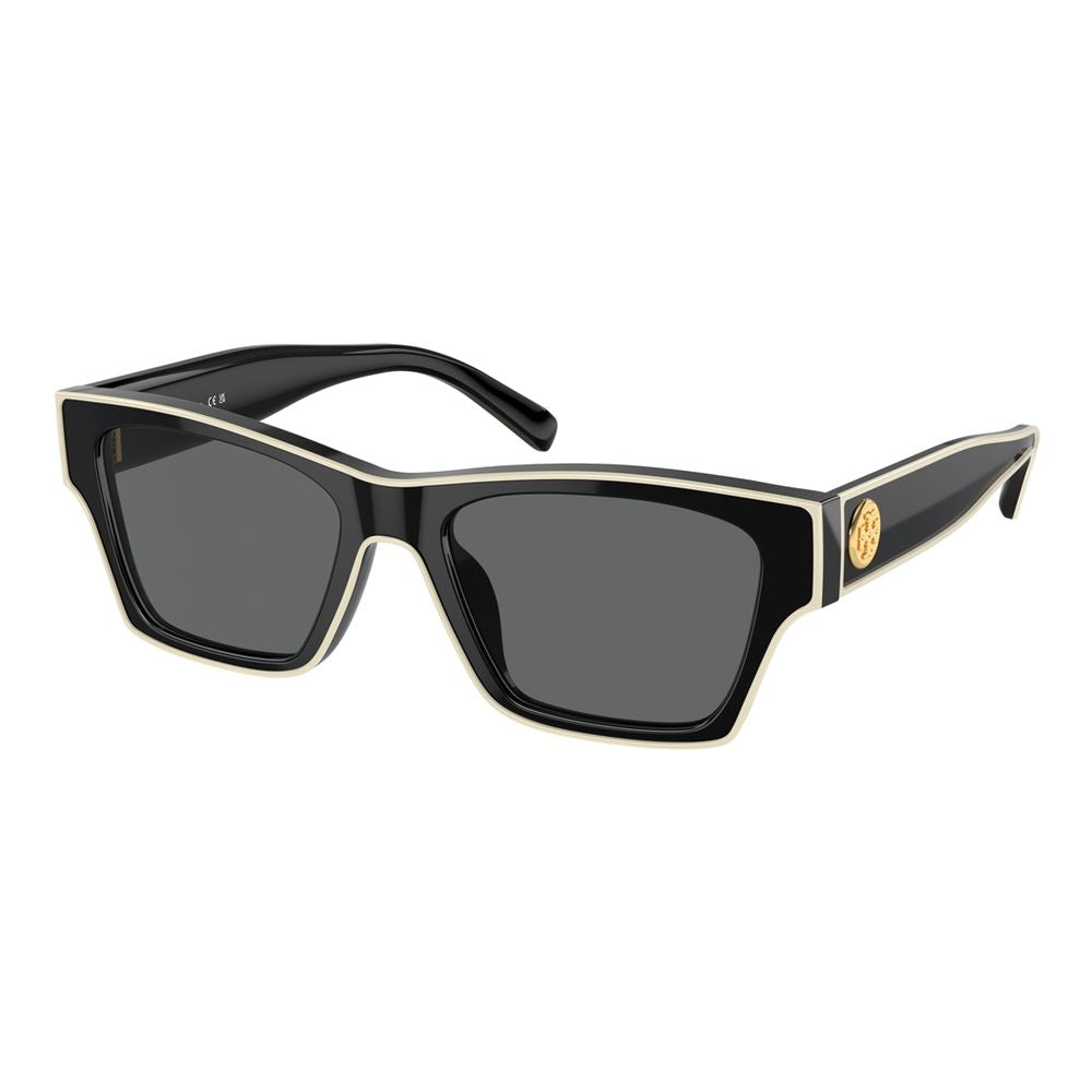 Tory Burch Schwarze Sonnenbrille aus Acetat