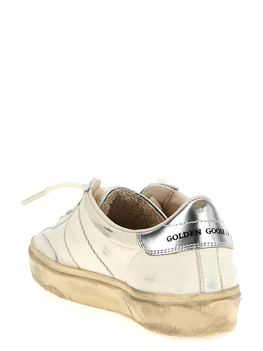 Golden Goose Sneakers aus Lammleder in Silber, Low-Top