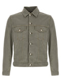 Brunello Cucinelli Graue Jeansjacke aus Baumwolle