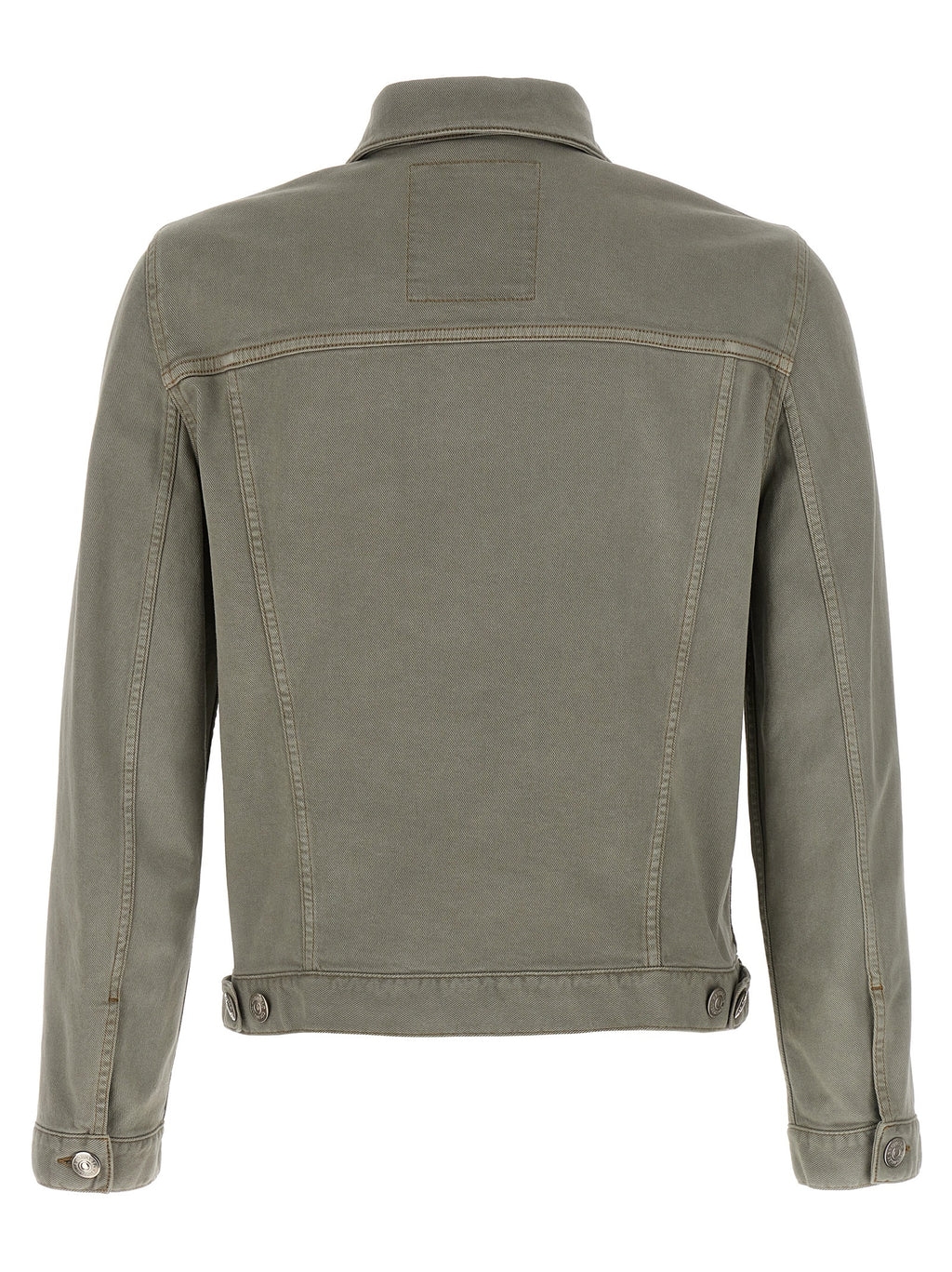 Brunello Cucinelli Graue Jeansjacke aus Baumwolle