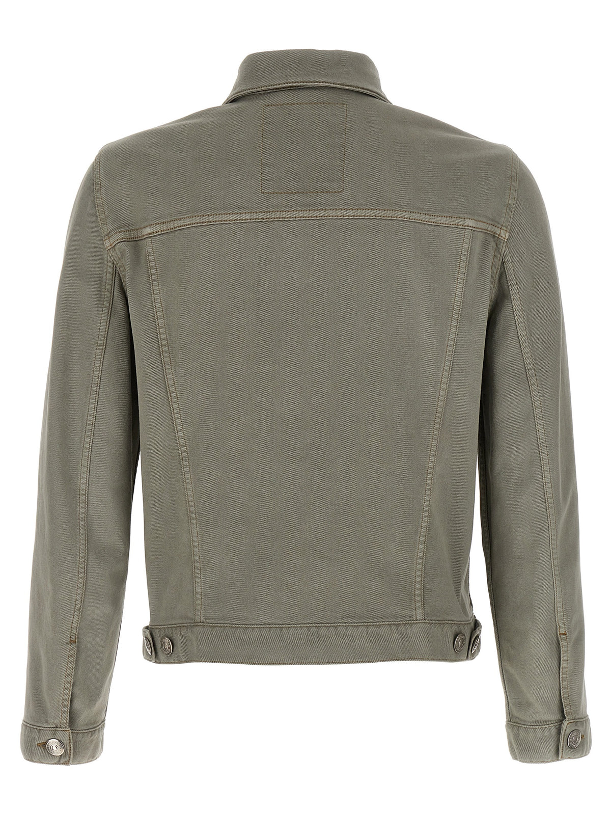 Brunello Cucinelli Graue Jeansjacke aus Baumwolle