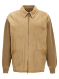 Golden Goose Beige Cowhide Lederjacke