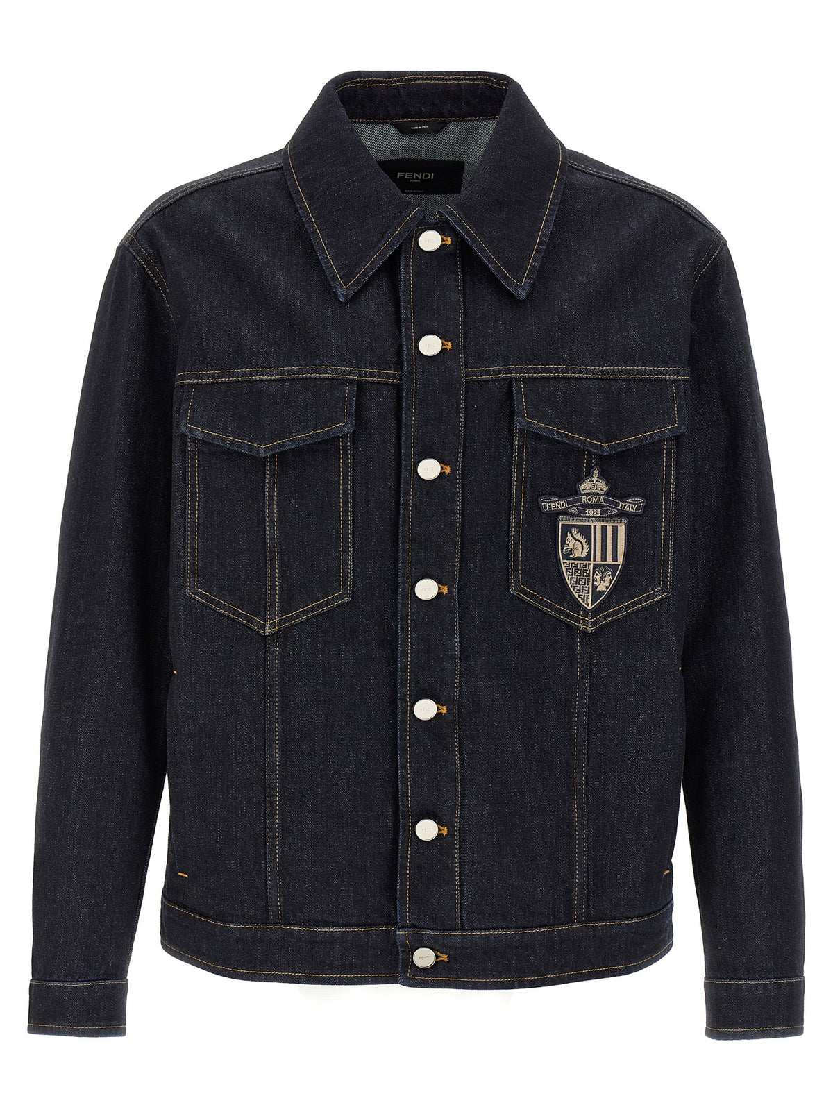 Fendi Blaue Jeansjacke aus Baumwolle