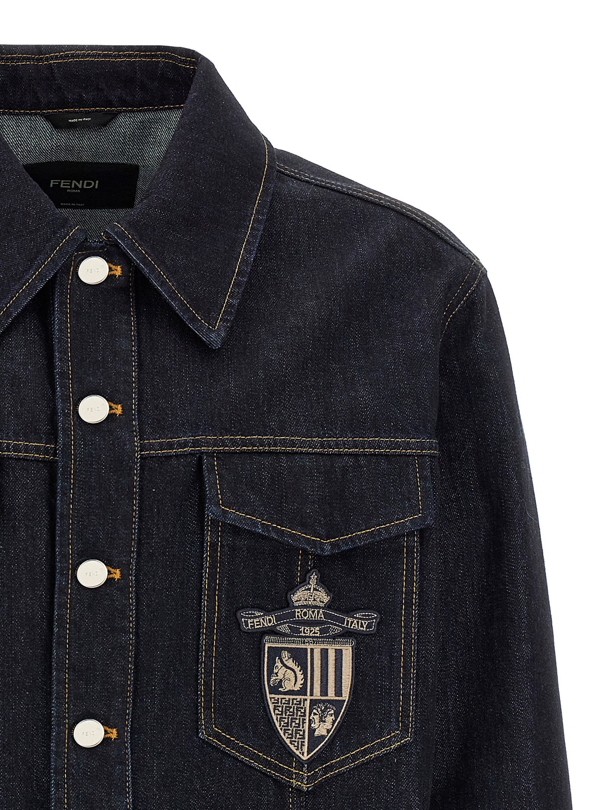 Fendi Blaue Jeansjacke aus Baumwolle