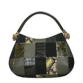 Roberto Cavalli Grüne Lederhandtasche