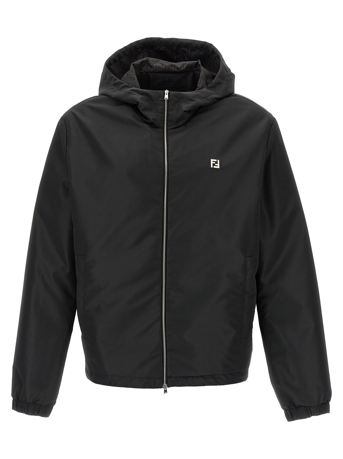 Fendi Schwarze Shell-Jacke aus Polyester